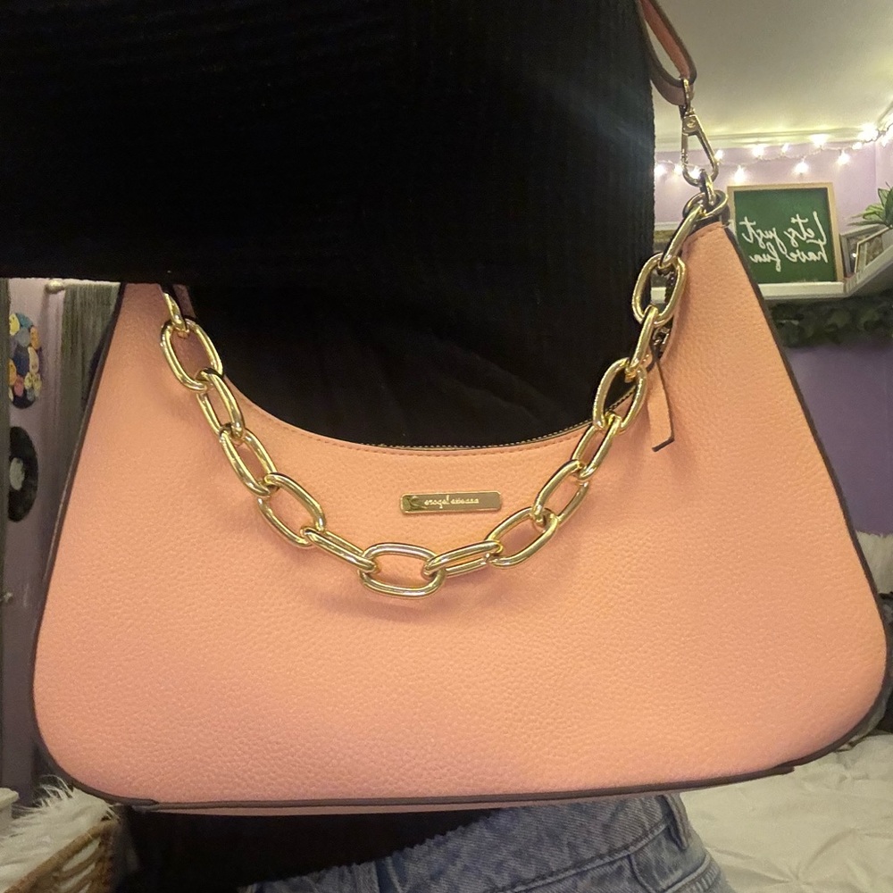 Peach Pink Shoulder Purse